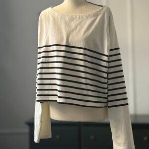 J Crew Striped Boatneck Shirt